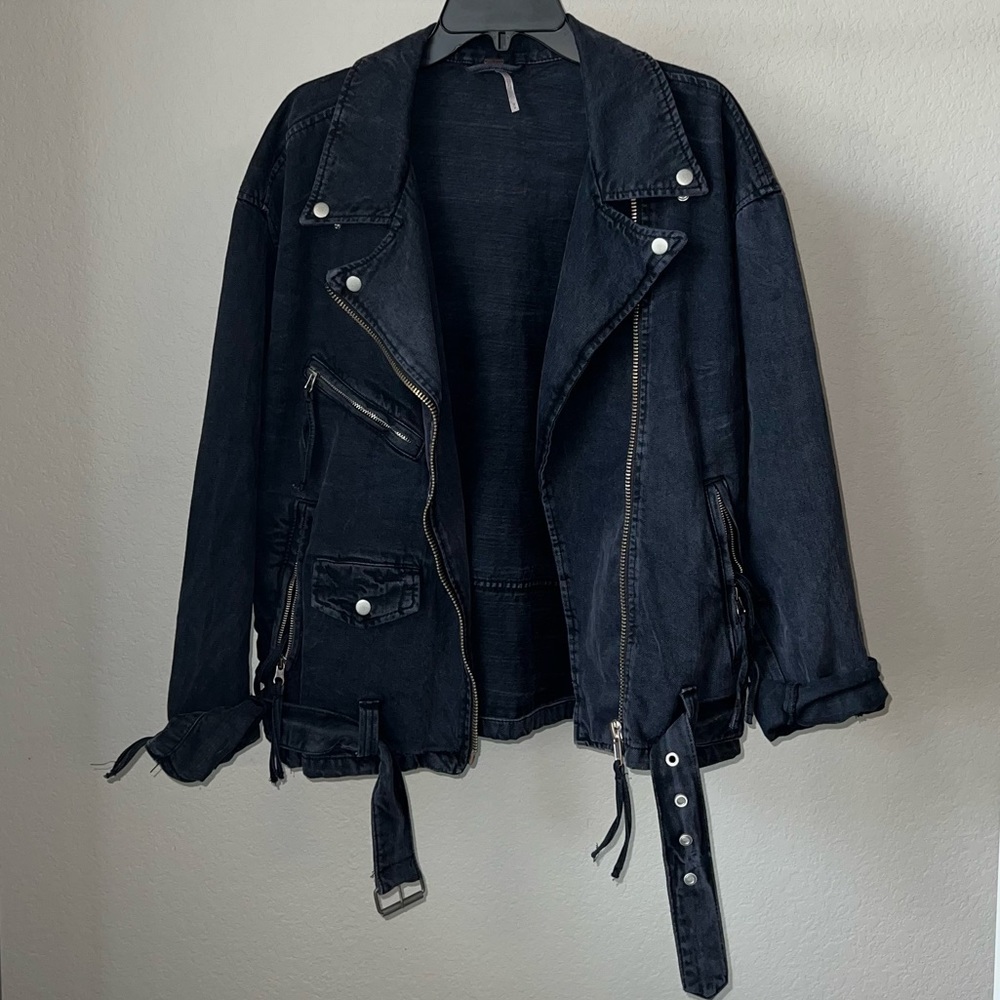 Free People Grunge Style Denim Jacket